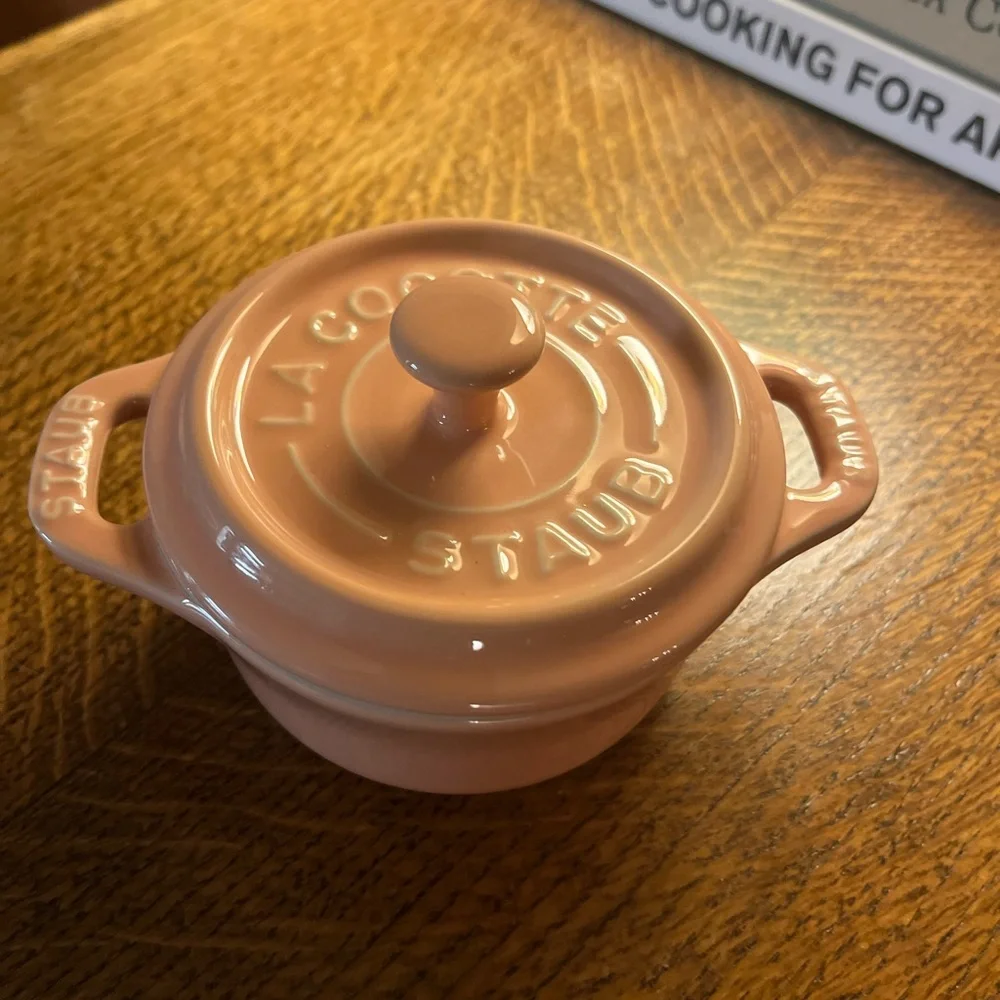 Staub Stoneware Mini La Cotte Pastel Peach 🍑 - Picture 2 of 6